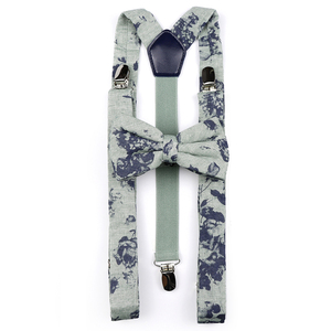 Conjuntos de <span class=keywords><strong>Tirantes</strong></span> <span class=keywords><strong>y</strong></span> Corbatas de Lazo de Algodón Floral Verde Salvia para Hombres, Mujeres <span class=keywords><strong>y</strong></span> Niños, <span class=keywords><strong>Tirantes</strong></span> Ajustables para Pantalones, Accesorio para Faldas de Niña, Regalo - Product Image 3