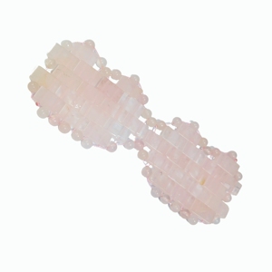 Masque de massage pour les yeux en pierre de quartz rose naturelle multi-matériaux et jade - Product Image 4