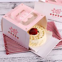 Vente en gros Petit carré blanc de 10 pouces de haut Machine à fabriquer 12 pulgadas et fleurs Boîtes en papier avec fenêtre pour gâteaux à plusieurs niveaux