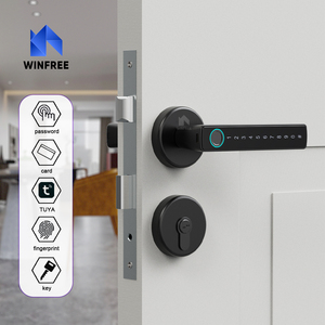 An ninh nhà phòng ngủ cửa xử lý khóa màu đen Wifi tuya vân tay khóa cửa Bluetooth kỹ thuật số Keyless nhập nhà thông minh khóa - Product Image 2