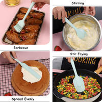 Ustensiles de cuisine en silicone antiadhésifs et résistants à la chaleur, ensemble de spatules en silicone, ensemble d'ustensiles de cuisine en silicone