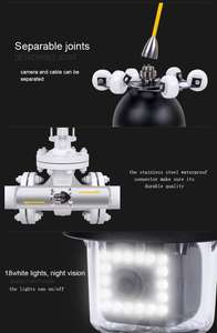 7 Inch Monitor 20M Glasvezel Kabel Rioolbuis Inspectie Camera Systeem Apparatuur Met 360 Graden Rotatie Camera - Product Image 4