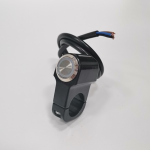 Aluminum <strong>Push</strong> <strong>Button</strong> Control for Electric Bike Waterproof On/Off LED Light Handlebar <strong>Switch</strong> for Motorcycles - Product Image 6