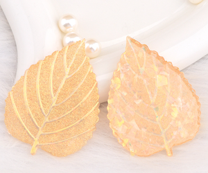 แม่เหล็กรูปใบไม้ติดตู้เย็น AB เรซินเรซินด้านหลังแบนสำหรับบ้านรูปแกะสลักชิ้นส่วนตกแต่งสมุดภาพ - Product Image 6