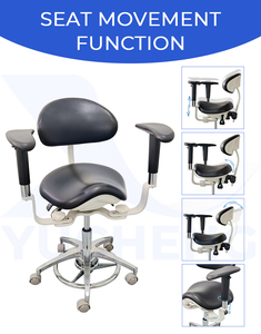 Silla Ergonómica para Microscopio Médico, Silla de Dentista con Reposabrazos Dobles Móviles, Silla para Microscopio en <span class=keywords><strong>Centro</strong></span> Oftalmológico - Product Image 4