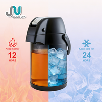 Carafe isotherme à pompe grande capacité en acier inoxydable pour l'extérieur, les voyages, les cadeaux d'affaires et les cadeaux d'entreprise