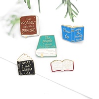 Groothandel Metal Cartoon Pin Badge Schattig Studenten Wild Book Pin Emaille Legering Broche Pin Kraag Souvenir Emaille Pins voor Kleding