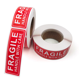 Không thấm nước <span class=keywords><strong>UV</strong></span> in tráng giấy dính nhãn dán nhãn sản phẩm dễ vỡ & chăm sóc cảnh báo cho cửa hàng tạp hóa khuyến mãi bao bì - Product Image 1