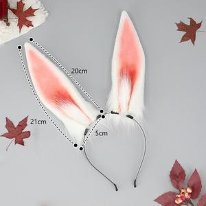 E0085 Thực Tế Bunny Tai Headband Dễ Thương Dài Tai Thỏ Tóc Hoop Cosplay Prop Anime Hiệu Suất Phụ Kiện Cho Phụ Nữ & Cô Gái - Product Image 2