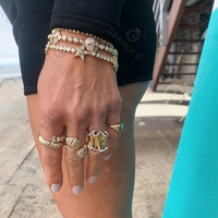 Anillo de Joyería con Diseño de Vida Marina y Océano, con Logotipo Personalizado de Gemnel, Estilo BypassSwedish Fish