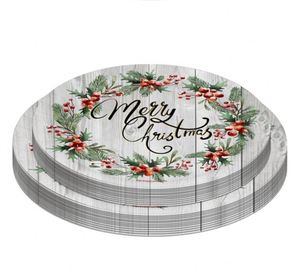 Modern 9 Inches Merry Christmas Decorative Paper <b>Plates</b> for Holiday Parties and Family Gatherings - Product Image 2