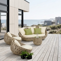 Ensemble de canapés pour enfants en rotin royal, moderne et simple - Meubles d'extérieur pour usage en jardin