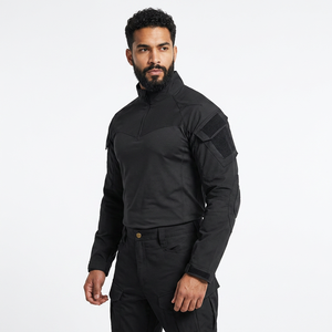 Ensemble de tenue d'entraînement tactique SF31 711 noir pour l'extérieur, unisexe, 2 pièces, nylon respirant, toutes saisons, style cargo, plusieurs poches - Product Image 2