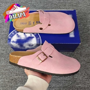 Birkentocks Sabots plats unisexes légers en cuir véritable à bout fermé, semelle extérieure en <span class=keywords><strong>EVA</strong></span>, bout rond, toutes saisons - Product Image 2