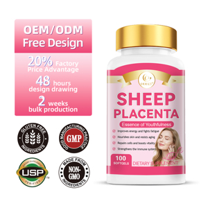 DUOZI Capsules de placenta de mouton 100 gélules Complément alimentaire naturel pour femmes Soin de la peau et soutien immunitaire - Product Image 3