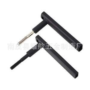 Manija para Puerta de Chimenea de Metal Yaohang, Acero Inoxidable Negro Mate, Estilo Moderno y Simple, Instalación Independiente, Parte 001 - Product Image 1