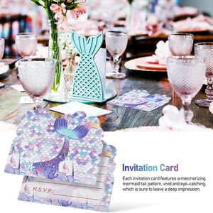 10 cartes mémo multicolores au design sirène mignon, style Instagram, pour notes scolaires, invitations, anniversaires, enseignants et Saint-Valentin - Product Image 5