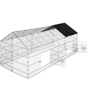 Gallinero de acero galvanizado para exteriores, jaula para caminar, para mascotas, conejos, pollos, a la venta