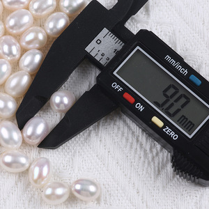 Perlas de Arroz Blancas de Zhuji de 9-9.5mm, Perlas Cultivadas de Agua Dulce Naturales en Forma de Patata, Accesorios para Joyería DIY - Product Image 2