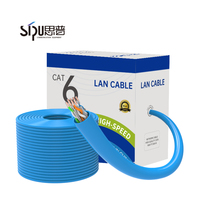 Cable LAN CAT 6 de Alta Velocidad SIPU - 4 Pares UTP, Conductor CCA, Cubierta de PVC, 305 m de Longitud para Redes Ethernet