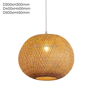 Bamboo Hanging Lamp Handmade Wicker Hanging Lamps Rattan Pendant Light Bamboo Weaving Lamp