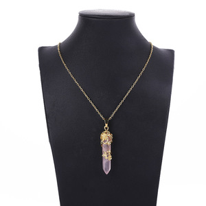 Améthyste naturelle Animal Sculpture <span class=keywords><strong>Figurine</strong></span> Chat Chien <span class=keywords><strong>Dragon</strong></span> Tortue Style Européen-Américain Plaqué Or Décor À La Maison - Product Image 4