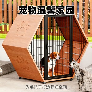 Cross-border design indoor pet dog <b>cage</b> with storage drawers, super sturdy dog kennel with storage capacity - Product Image 4