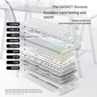 Clavier mécanique sans fil K75 RGB exclusif transfrontalier, tri-mode, haute esthétique, avec fixation par joint transparent