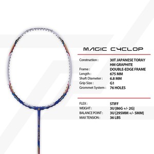 Ma thuật cyclop ADV PROTECH cầu lông vợt Aero-Force khung 86g Trọng lượng nhẹ người mới bắt đầu thân thiện được xây dựng cho Tòa Án sự nhanh nhẹn sét - Product Image 6