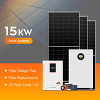 Système solaire hybride 10KW 20KW Panneau solaire MPPT avec batterie et onduleur Kit solaire complet pour la maison Garantie 25 ans