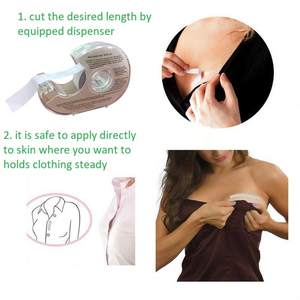 Tela transparente para mujer, ropa adhesiva Invisible, cinta de lencería con dispensador para sujetador, ropa, vestido - Product Image 5