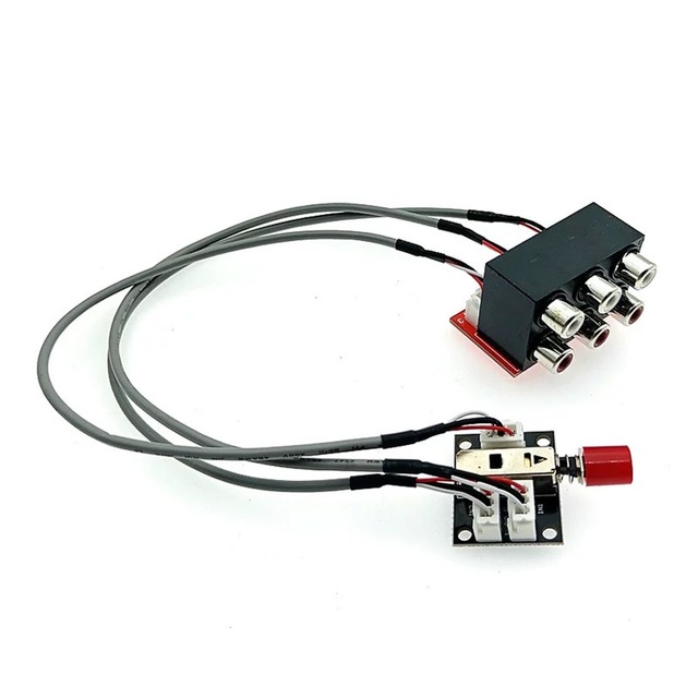 2-Channel Audio Source Switching Board Button Type Audio Signal Module Mechanical Switch Electronic Kit