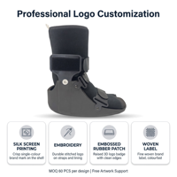 Botte orthopédique professionnelle médicale TP Short Walker, coque ergonomique, absorption des chocs, TPR antidérapant, pour entorse de la cheville, fracture