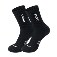 Chaussettes de sport de couleur unie personnalisées, chaussettes de sport avec logo jacquard, chaussettes d'équipage tricotées de haute qualité pour le sport