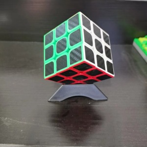 Venta al por mayor de fibra de carbono 3x3 Cubo de velocidad con rompecabezas mágico pegatina PC juguete educativo para niños de alta calidad - Product Image 6