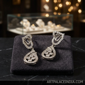 Classic Heart Water Drop <b>Crystal</b> 925 Silver Silver Plated Drop Earrings for Women Wedding Jewelry - Product Image 4