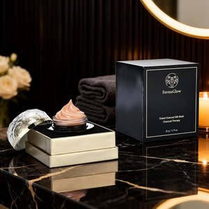 Máscara Facial de Carvão Fermentado e Seda com Efeito Blur Instantâneo para Disfarçar Rugas, Preenchimento Rápido de Linhas, Firmadora, Suavizante e Corretiva - Product Image 5