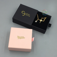 Boîte à tiroir écologique faite à la main sur mesure pour collier et bracelet, pochette à bijoux pour petites entreprises, emballage