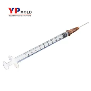 Molde de seringa de insulina para seringa, molde de plástico para seringa médica pp de alta qualidade de 1 ml
