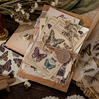 Autocollants vintage multi-matériaux pour journal, journal esthétique, scrapbooking, fournitures scolaires, papeterie, 60 pièces
