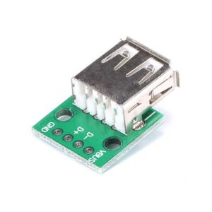 Adaptador de Conector USB 2.0 Tipo A Hembra a DIP 2.54MM PCB, Placa de Conexión USB, 4 Pines - Product Image 1