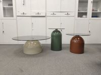 Table basse nordique moderne en verre et métal | Table basse élégante de style européen pour les salons