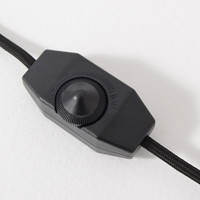 Cordon d'alimentation tressé en tissu noir homologué UL avec variateur de luminosité UL et prise américaine E26, kit de suspension DIY pour l'Amérique du Nord