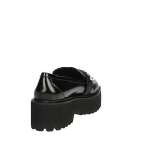 Liu-Jo Donna Mocassino SF4067 PX041 Nero รองเท้าโลฟเฟอร์หนังสีดำแบบมีพื้นรองเท้าสูงสำหรับผู้หญิง - Product Image 3