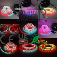 Bande LED RVB adressable haute tension 220V |   Rouleau continu de 50 m, pas de découpe nécessaire |   5050 RGB 60LEDs/M IP67 Étanche USB