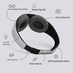 Antifaz para Dormir <span class=keywords><strong>de</strong></span> Espuma Viscoelástica Contorneada 3D, Ajustable, <span class=keywords><strong>de</strong></span> Viaje, con Etiqueta Privada Personalizada, Bloquea la Luz, Negro - Product Image 5