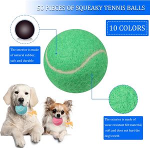 Balle de tennis colorée personnalisée pour chien, jouet à mâcher en caoutchouc durable pour chien, balle de tennis pour l'entraînement et le jeu des chiens - Product Image 2