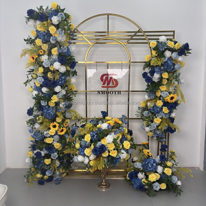 Décor d'événement de mariage de luxe lisse 70cm grande boule de fleurs artificielles boule de table de fleurs en soie - Product Image 4