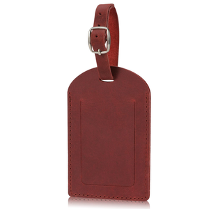 Etiqueta de Equipaje de Cuero Genuino Vintage de Alta Calidad con Logotipo Personalizado, Etiquetas <span class=keywords><strong>Premium</strong></span> para su Maleta y Etiqueta de Viaje - Product Image 4
