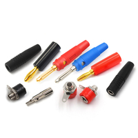 Ensemble de fiches de test Tejiate 4 mm type banane, 7 couleurs, boîtier en laiton plaqué or, contacts en alliage de cuivre pour bornes de connexion